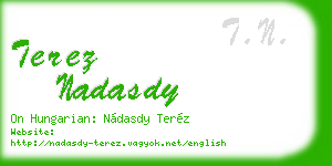 terez nadasdy business card