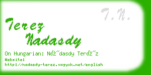 terez nadasdy business card